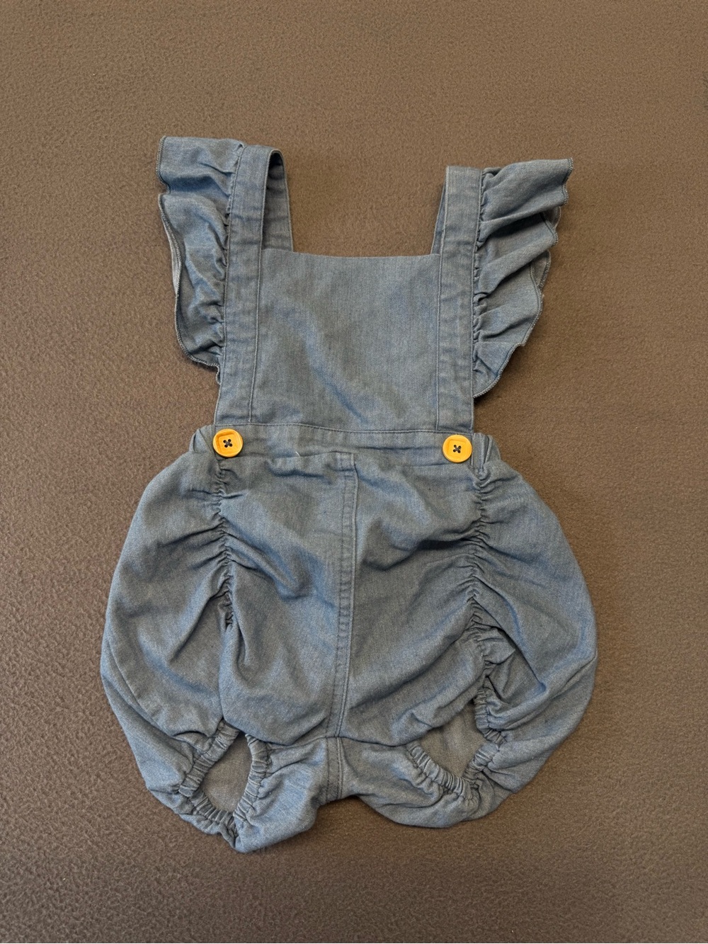 Baby Blue Ruffle Strap Bubble Romper